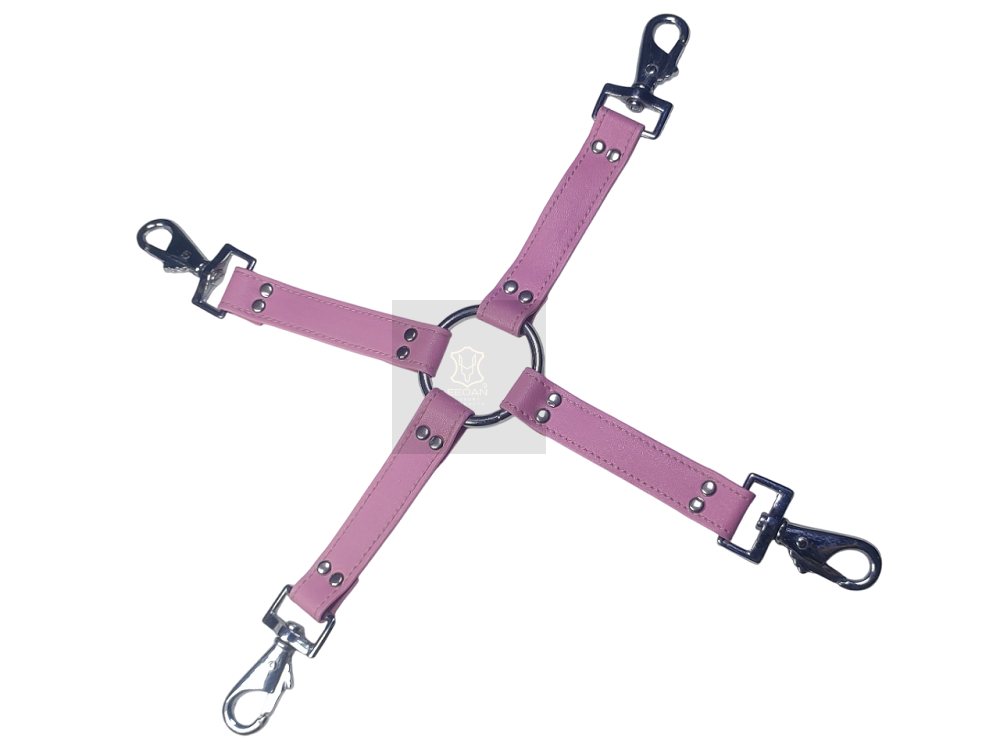 LEATHER BONDAGE BDSM FURRY KIT PINK