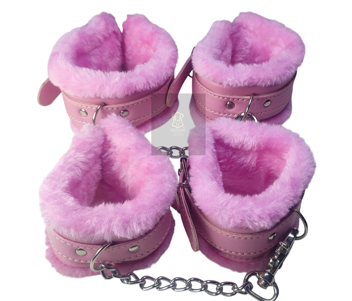 LEATHER BONDAGE BDSM FURRY KIT PINK